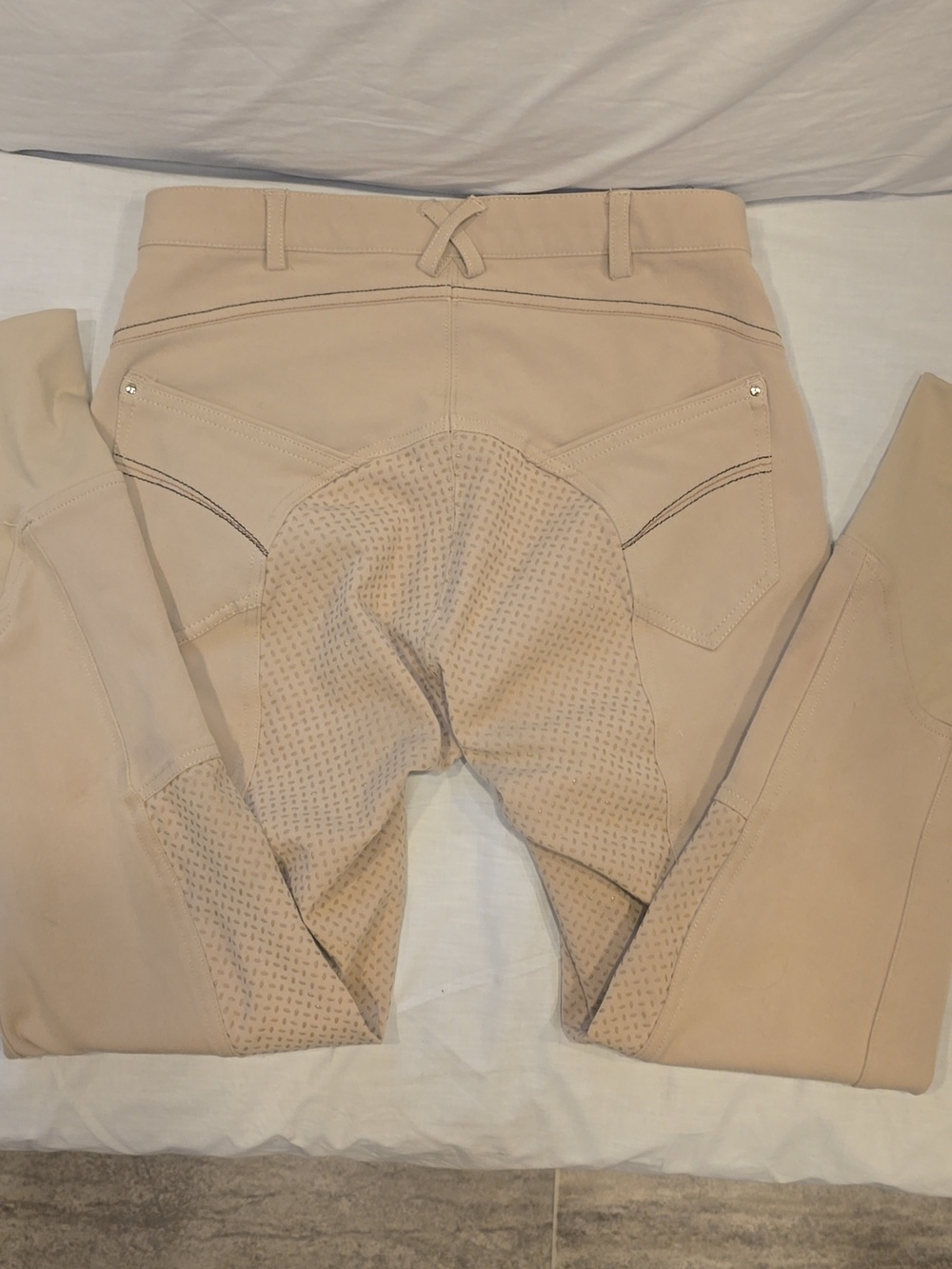 Beige Women's Riding Pants - Picture 3 of 4